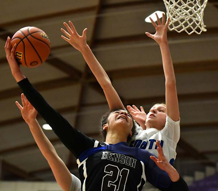 Benson South Medford girls basketball Taylor Balkom 17